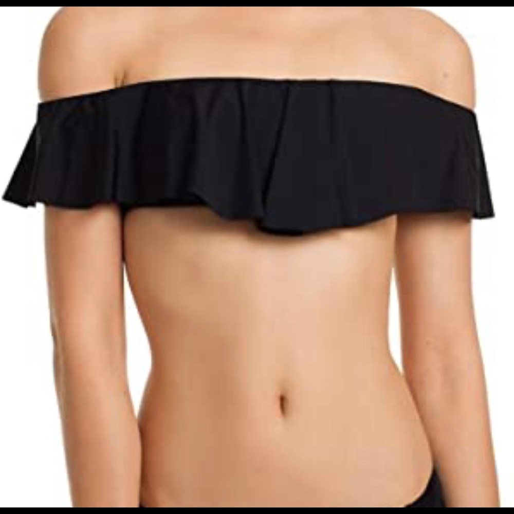 black trina turk indie off the shoulder bikini top